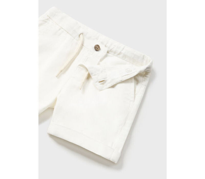 Mayoral Linen Relax Shorts  White