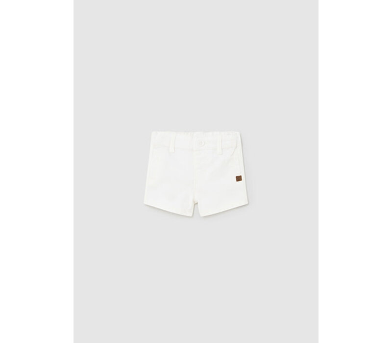 Mayoral Twill Basic Shorts  White