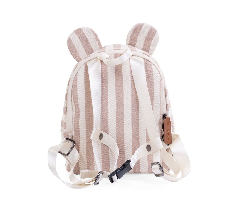 Childhome Rugzak My First Bag - Stripes - Nude/Terracotta