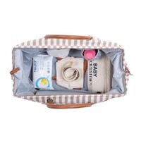 Childhome Mommy  Bag ® Nursery Bag - Stripes - Nude/Terracotta