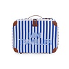 Childhome Childhome Mini Traveller Kids Kinderkoffer Stripes - Electric Blue - Light Blue