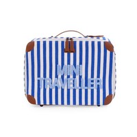 Childhome Mini Traveller Kids Kinderkoffer Stripes - Electric Blue - Light Blue