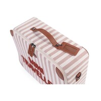 Childhome Mini Traveller Kids Kinderkoffer Stripes - Nude/Terracotta