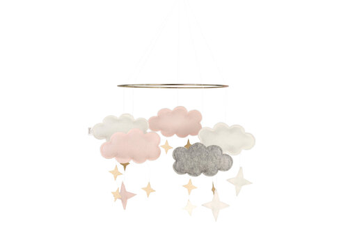 Baby Bello Baby Bello - Boxmobiel "Fantasy Clouds - Pale Pink"