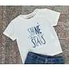 Please Please T.Shirt M/M St.Shine Stars Bianco Lana