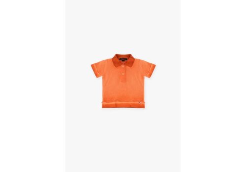 Please Please Maglia M/M Polo Piquet Arancio Scuro