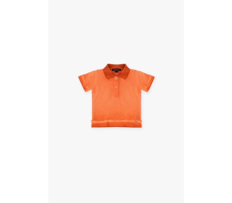 Please Maglia M/M Polo Piquet Arancio Scuro