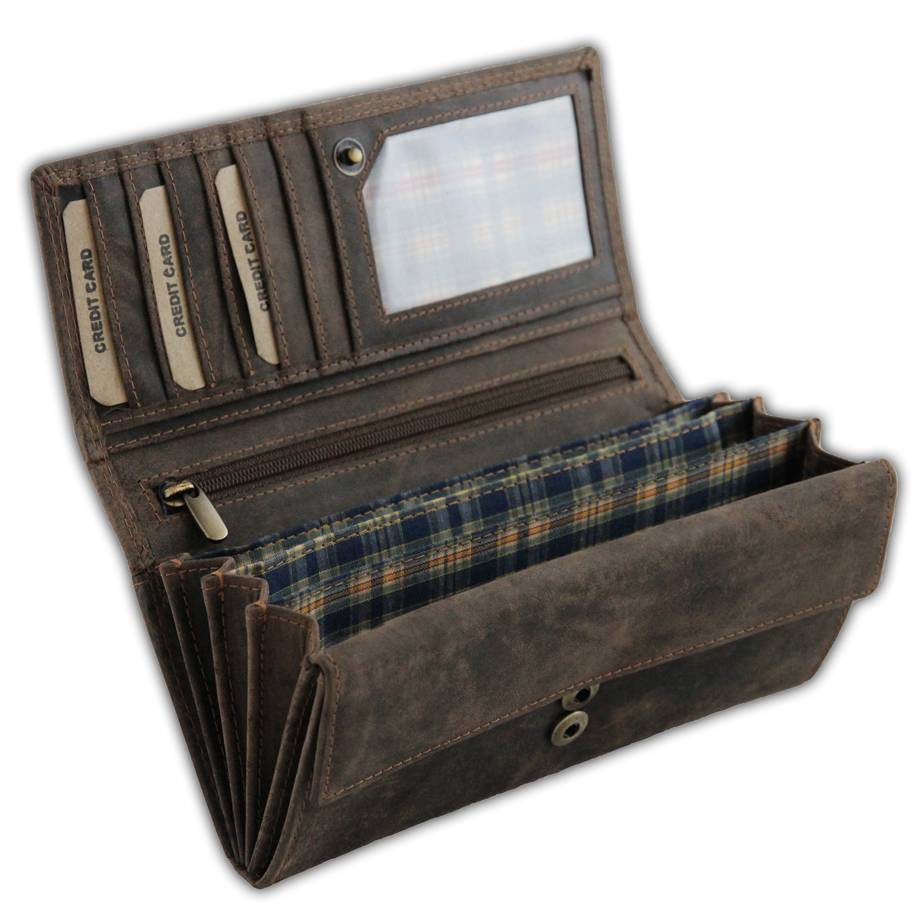 Royalz Orelia Damesportemonnee , vintage , leer , groot , met veel
