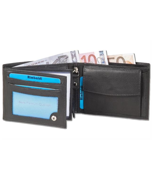 Rimbaldi Heren Portemonnee Billfold model - Zwart