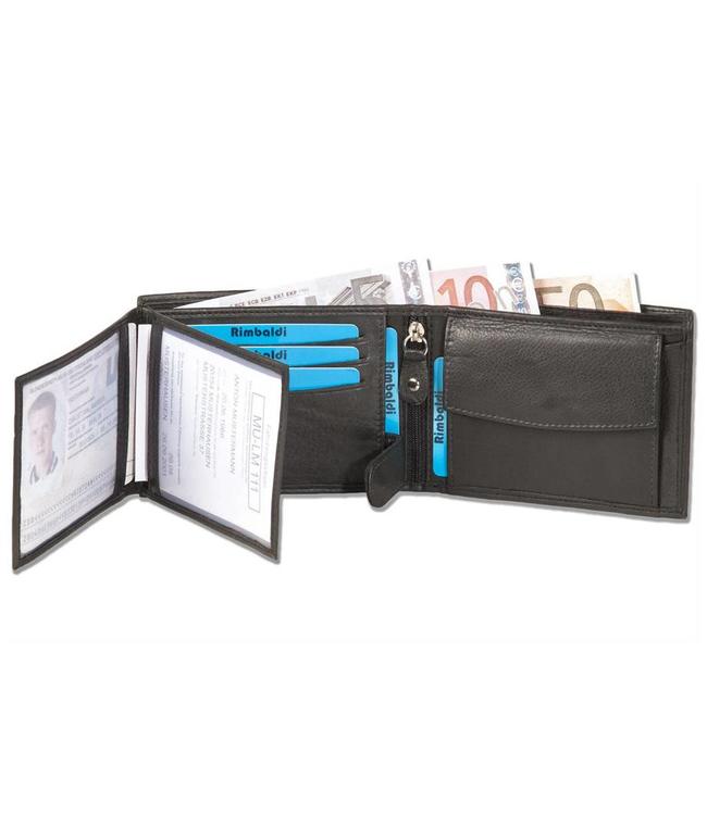 Rimbaldi Heren Portemonnee Billfold model - Zwart