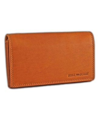 HillBurry Leren Dames Overslag Portemonnee – Oranje