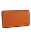 HillBurry Leren Dames Portemonnee – Overslag Model – Veel Ruimte voor Pasjes – Oranje