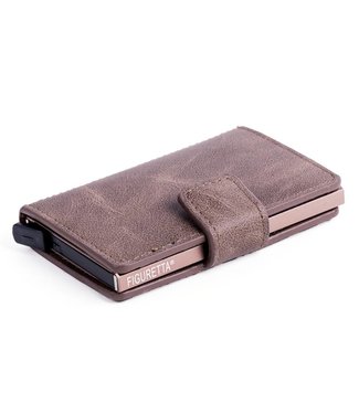 Figuretta RFID Cardprotector PU-Leer - Donkerbruin