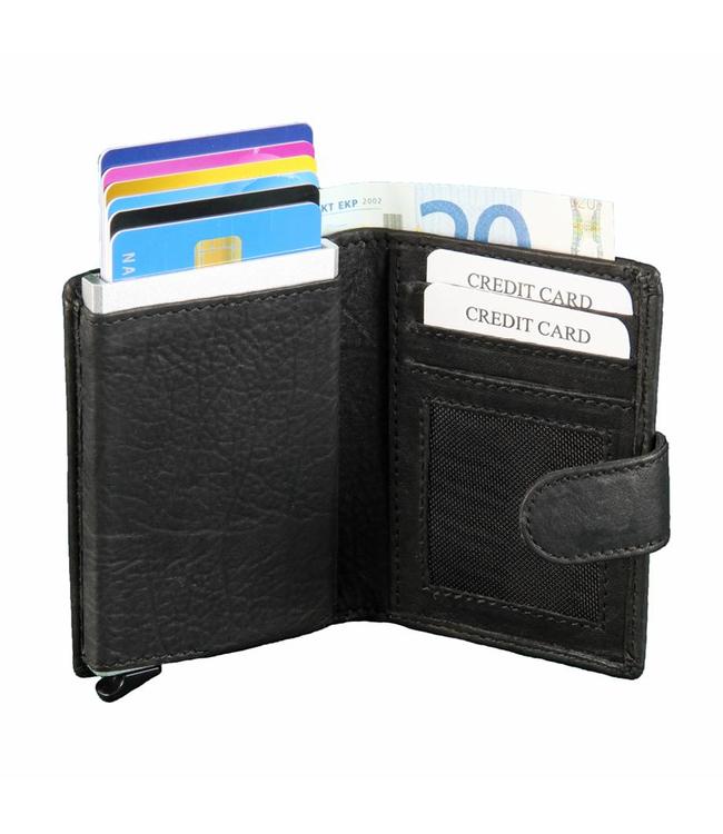 Figuretta Leren RFID Card Protector Creditcardhouder Nappa Zwart