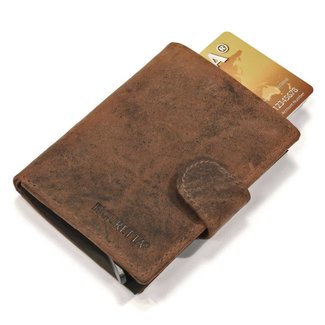 Figuretta Leren Card Protector met RFID bescherming Hunter Oily