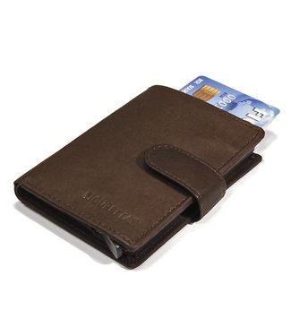 Figuretta Card Protector met RFID bescherming Donkerbruin