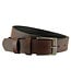 Houtkamp Bruine Leren Jeans Riem voor Dames en Heren - Unisex Ceintuur - 38 mm breed - Broekriem Leer - Bruin