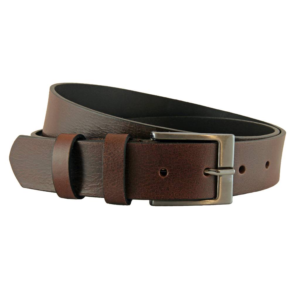 Houtkamp Bruine Leren Jeans Riem voor Dames en Heren - Unisex Ceintuur ...