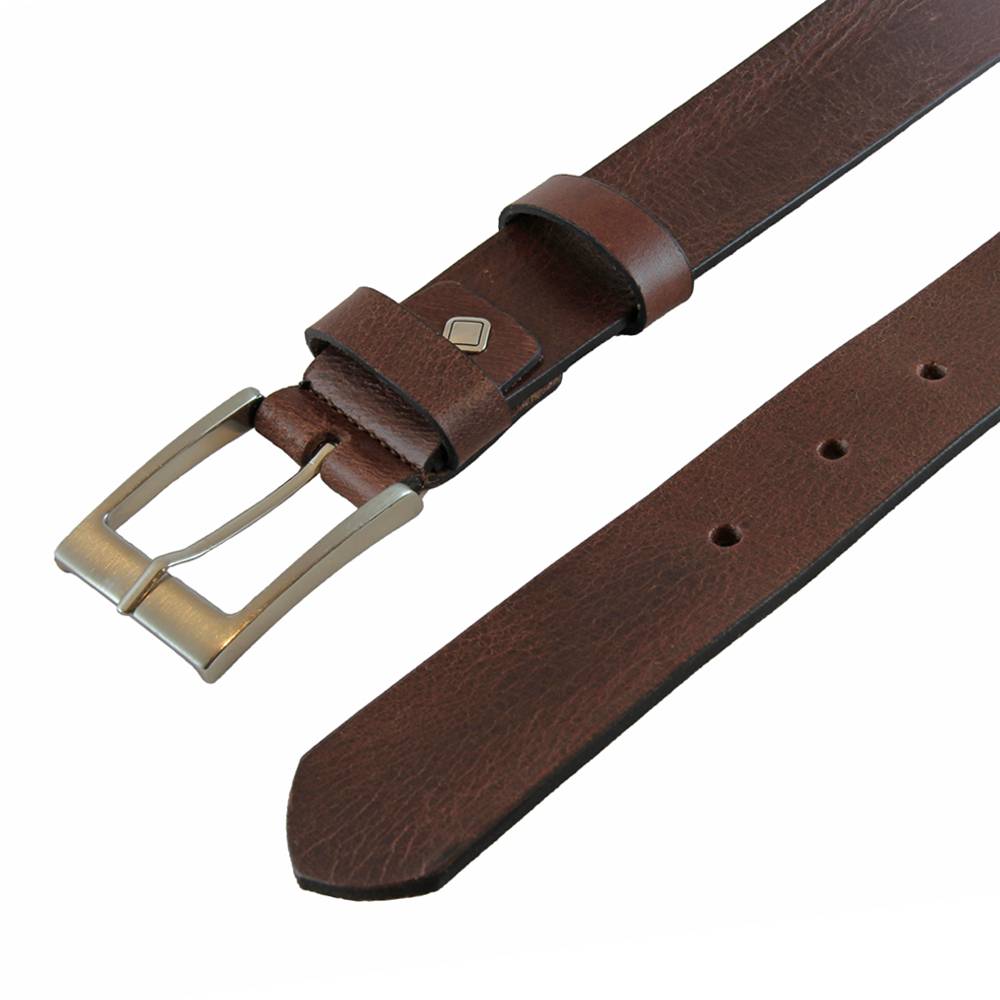 Houtkamp Bruine Leren Jeans Riem voor Dames en Heren - Unisex Ceintuur ...