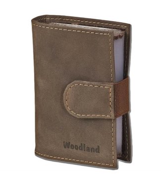 Woodland Creditcardetui voor 20 pasjes Leer Donkerbruin