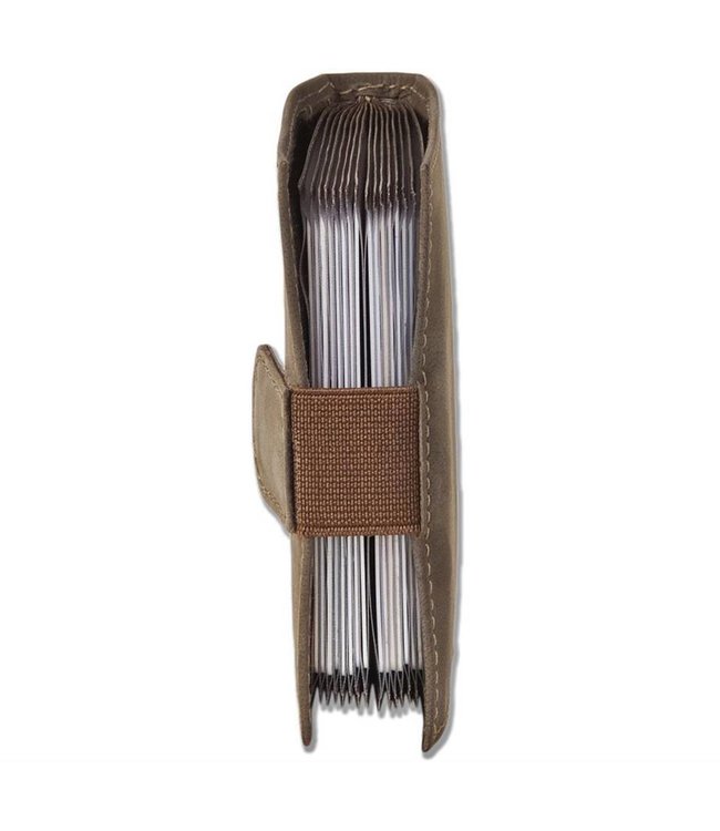 Woodland Luxe Leren Creditcardetui voor 20 pasjes Donkerbruin