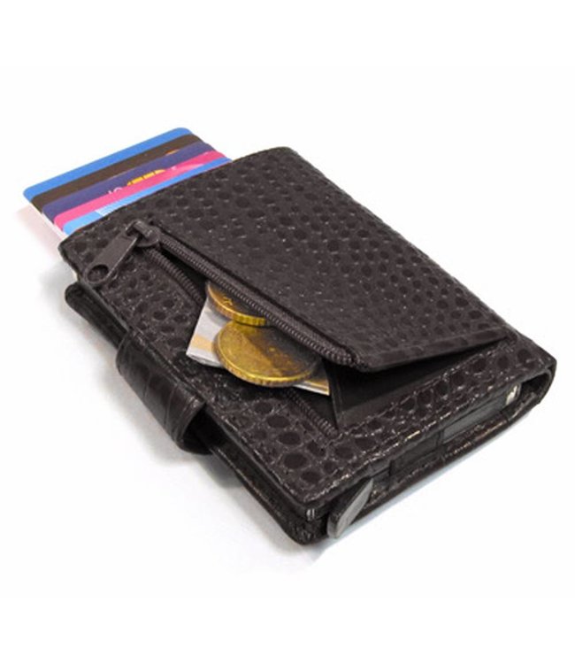 veiligheid Hoeveelheid van Sociaal Figuretta Croco RFID Creditcardhouder Leer met Muntgeldvak | 3 kleuren -  Houtkamp Lederwaren