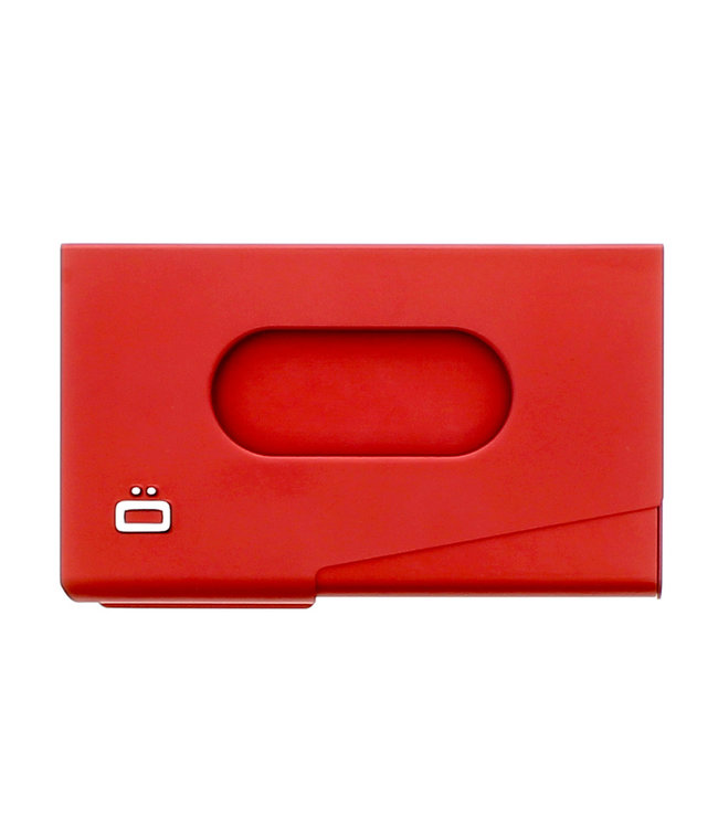 Ögon Designs One Touch Aluminium Visitekaarthouder Rood