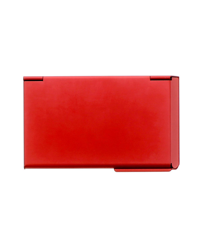 Ögon Designs One Touch Aluminium Visitekaarthouder Rood