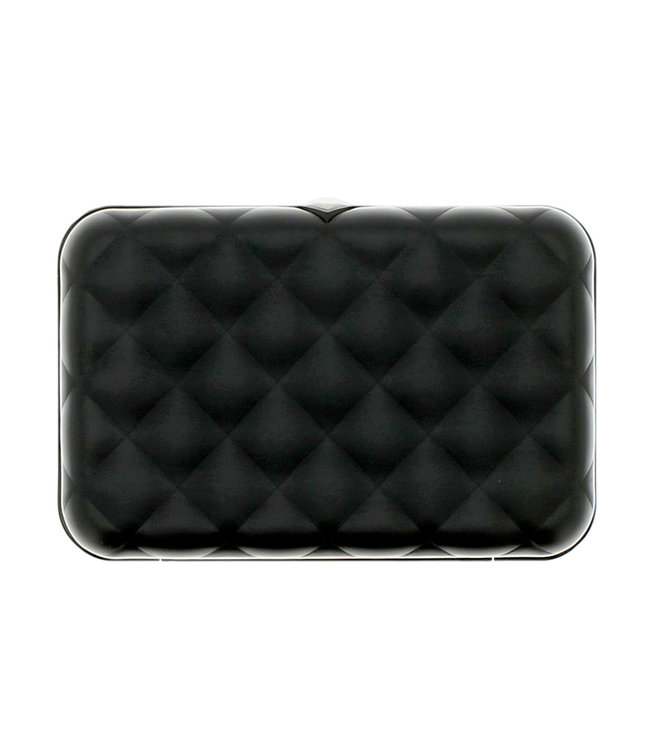 Ögon Designs Quilted Button Dames Creditcardhouder - RFID - 10 pasjes - Zwart