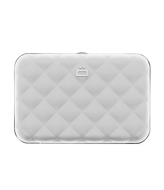 Ögon Designs Quilted Button Dames Kaarthouder RFID Zilver