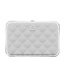 Ögon Designs Quilted Button Dames Creditcardhouder - RFID - 10 pasjes - Zilver