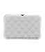 Ögon Designs Quilted Button Dames Creditcardhouder - RFID - 10 pasjes - Zilver