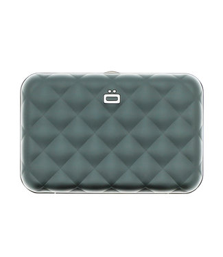 Ögon Designs Quilted Button Dames Creditcardhouder - RFID - 10 pasjes - Platinum