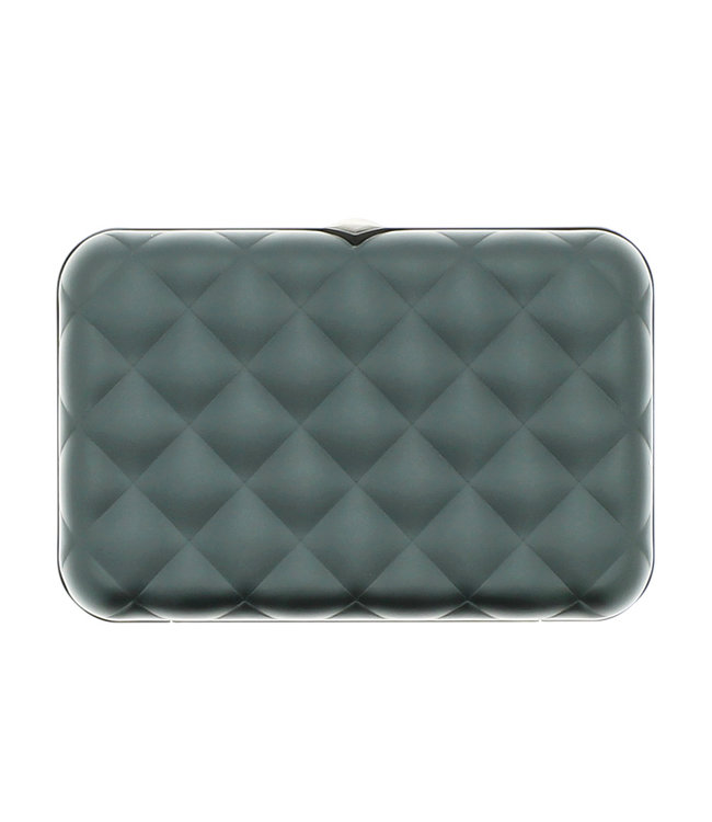 Ögon Designs Quilted Button Dames Creditcardhouder - RFID - 10 pasjes - Platinum