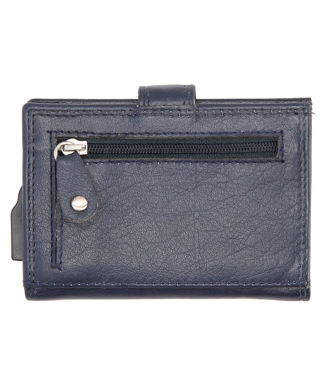 Double-D Jaipur Leren Creditcardhouder RFID Blauw