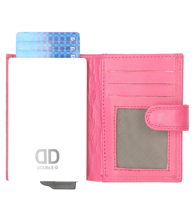 Double-D Jaipur Leren Creditcardhouder RFID Roze
