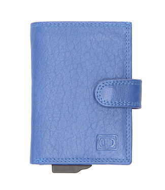 Double-D Jaipur Leren Creditcardhouder RFID Sky Blauw