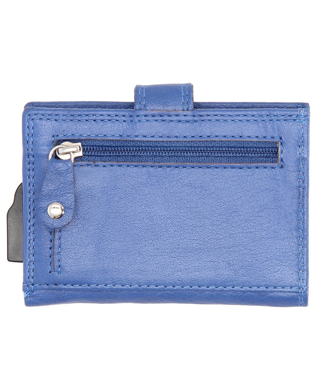 Double-D Jaipur Leren Creditcardhouder RFID Sky Blauw