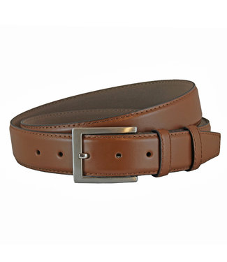 Houtkamp Leren Pantalon Riem  voor Dames en Heren - Kostuum Riem - 3,5 cm breed - Broekriem - Glad Leer - Hazelnoot