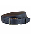 Houtkamp Leren Pantalon Riem  voor Dames en Heren - Kostuum Riem - 3,5 cm breed - Broekriem - Glad Leer - Blauw