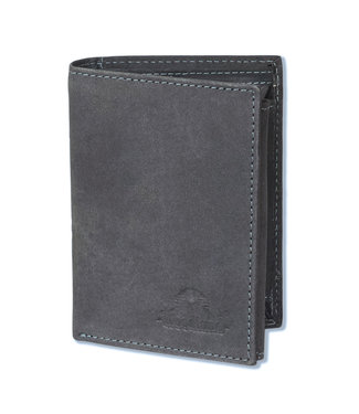 Woodland Billfold Hoog Portemonnee Leer - Heren en Dames - Anti Skim RFID Bescherming - Antraciet