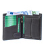 Woodland Billfold Hoog Portemonnee Leer - Heren en Dames - Anti Skim RFID Bescherming - Antraciet