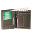 Woodland Billfold Hoog Portemonnee Leer - Heren en Dames - Anti Skim RFID Bescherming - Bruin