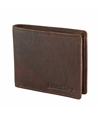 Landley Heren RFID Portemonnee Compact - Donkerbruin