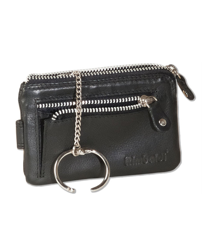 Rimbaldi Leren Sleuteltasje mini Portemonnee Zwart
