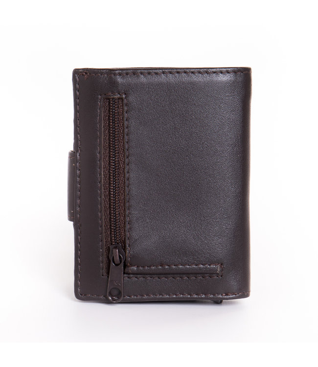 Figuretta Cardprotector Leren Portemonnee met RFID Bescherming Bruin