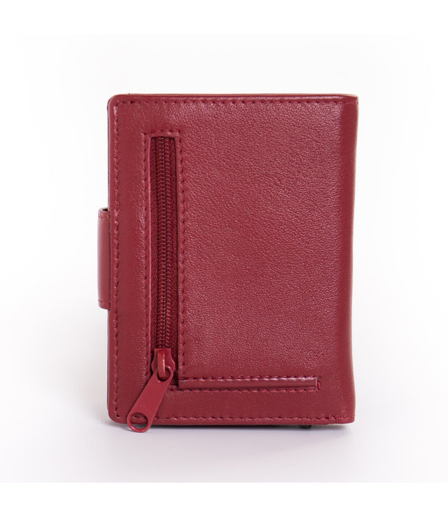 Figuretta Cardprotector Leren Portemonnee met RFID Bescherming Rood