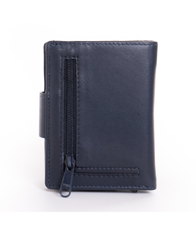 Figuretta Cardprotector Leren Portemonnee met RFID Bescherming Blauw