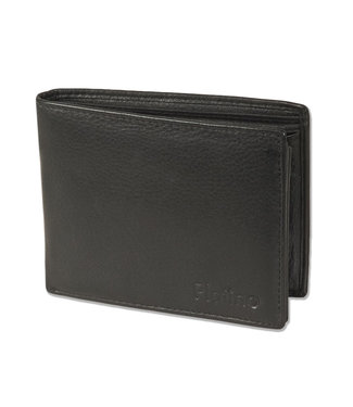 Platino Heren Portemonnee Billfold Soepel Nappa Leer Zwart