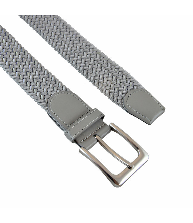 Houtkamp Gevlochten Riem - Elastische Comfort Stretch Belt - Unisex - Grijs
